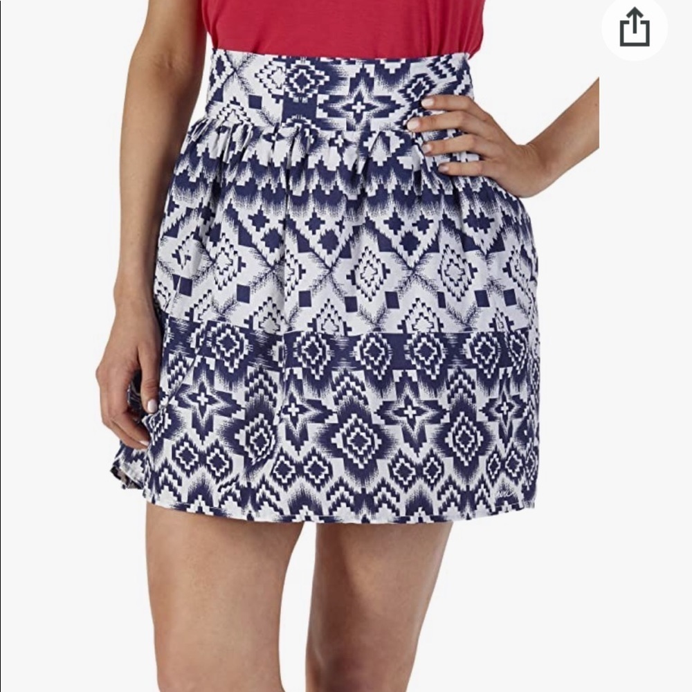 Kavu Cedar Blue Aztec Skirt Size Small